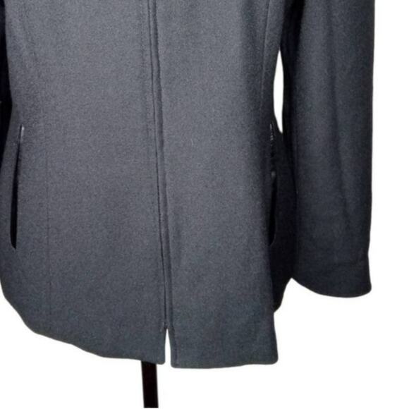 Oleg Cassini Classic Lined Zip Front Casual/Dress Black Jacket - 6 - Picture 5 of 11